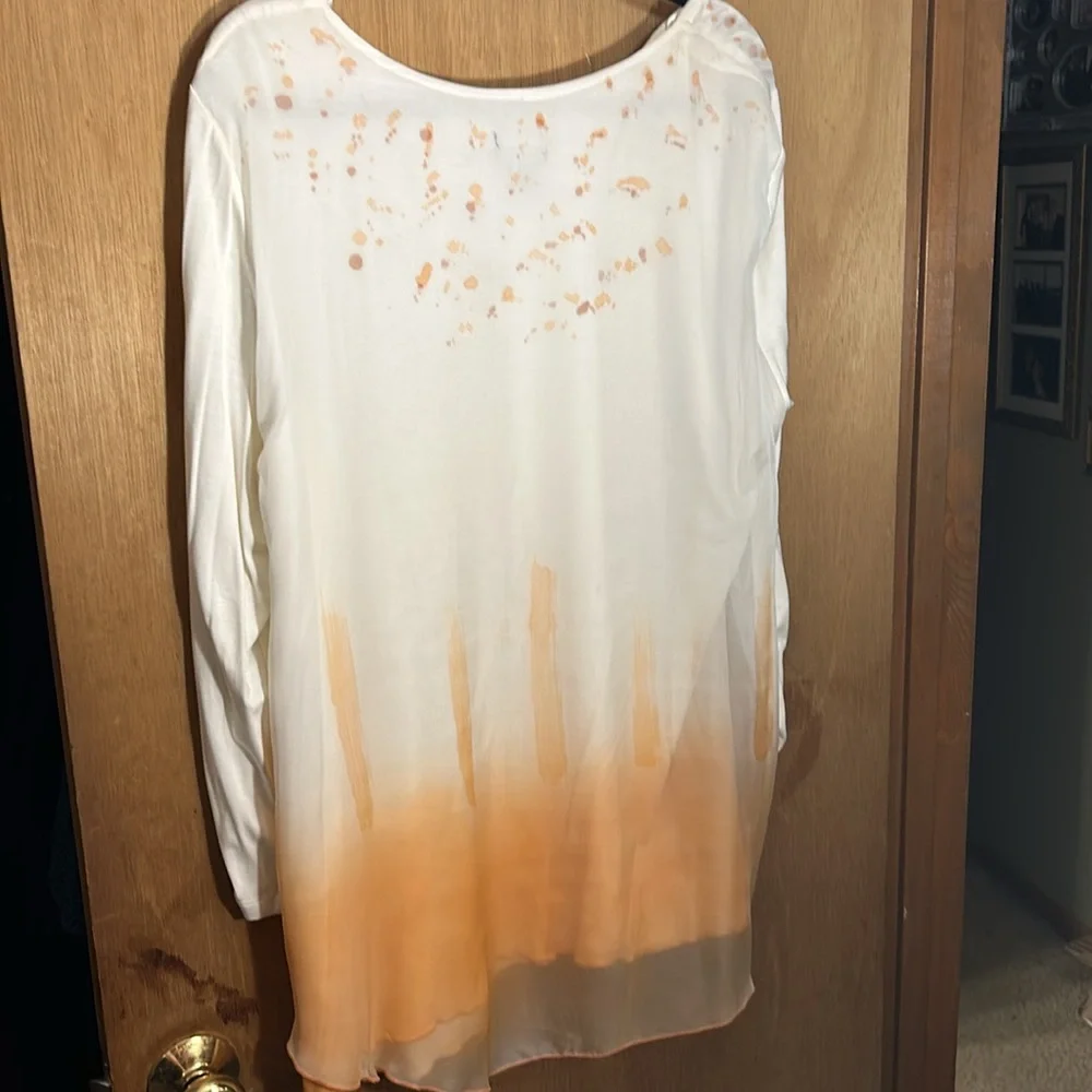 Multiples brand peach and white blouse. New with tags - Picture 8 of 15